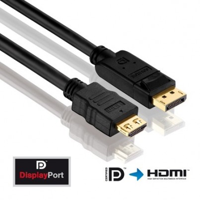 Cordon DisplayPort 4K / HDMI 1m