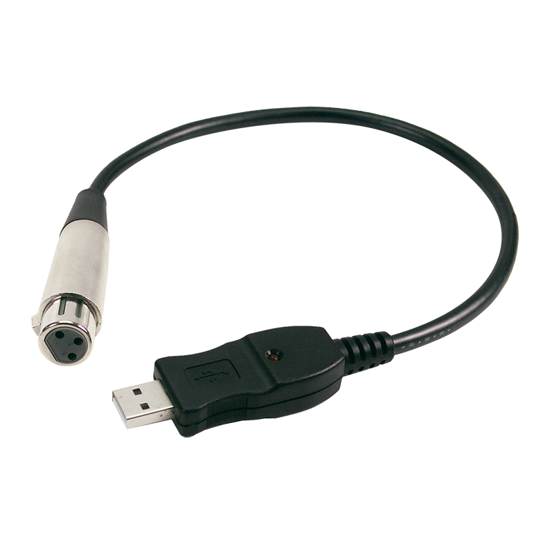 Cordon Adaptateur USB 2.0 à XLR 3 points femelle -40cm