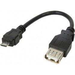Adaptateur Micro USB mâle vers USB A femelle 20 cm