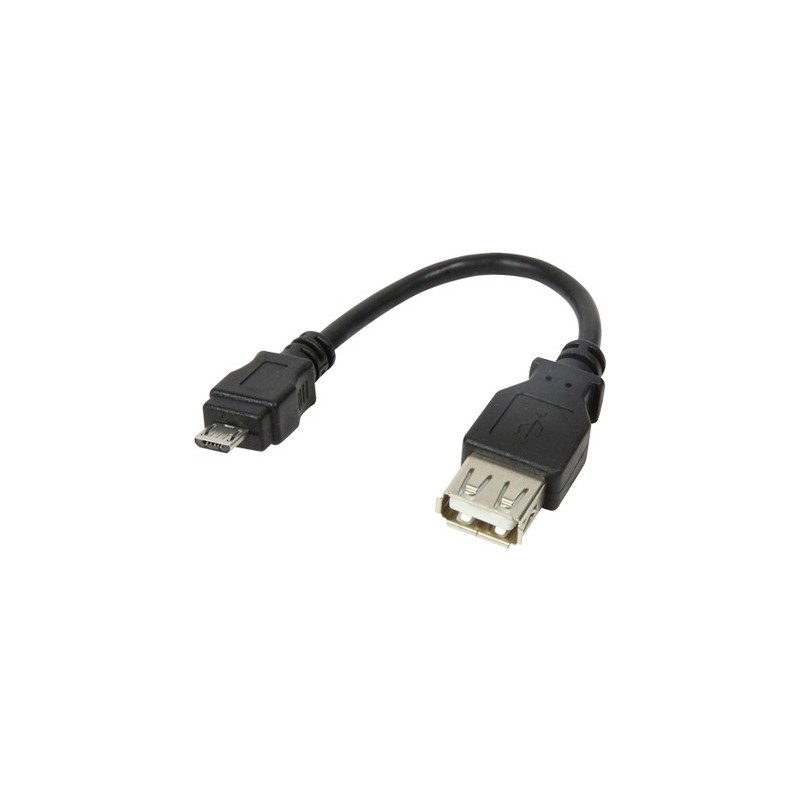 Adaptateur Micro USB mâle vers USB A femelle 20 cm