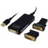Convertisseur USB 2.0 à ports DVI/VGA/HDMI