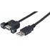 Rallonge USB 2 AA M/Fsur panneau 1m