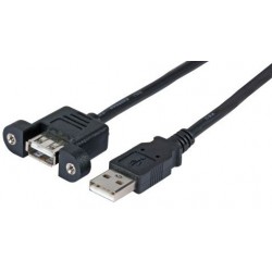 Rallonge USB 2 AA M/Fsur panneau 3m