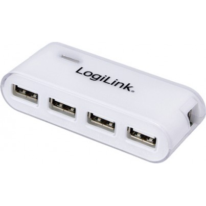 Hub USB 2.0 4 ports Blanc + alim