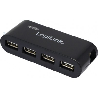 Hub USB 2.0 4 ports Noir + alim