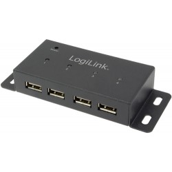 Hub industriel USB 2.0 4 ports + alim