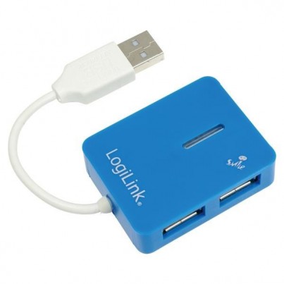 Mini Hub USB 2.0 4 ports Bleu