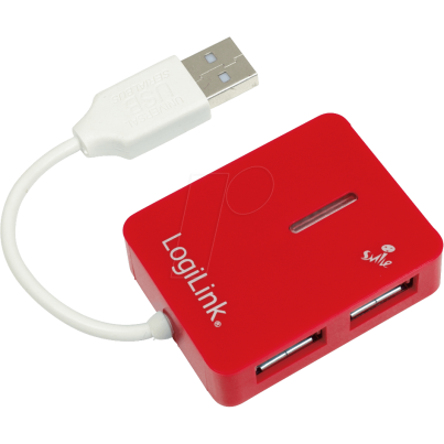 Mini Hub USB 2.0 4 ports Rouge
