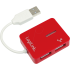 Mini Hub USB 2.0 4 ports Rouge