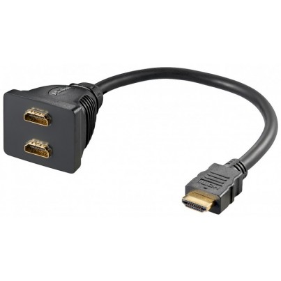 Adaptateur HDMI /2 x HDMI cordon 10cm