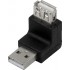 Adaptateur USB A M/F coudé 270°