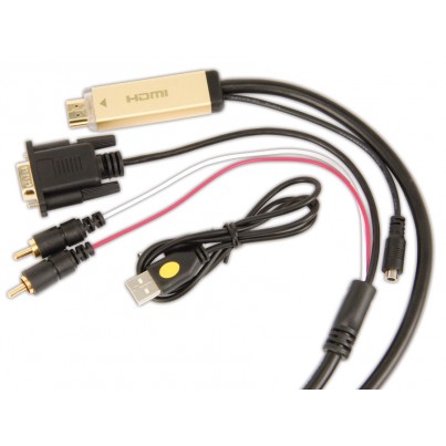 Cordon HDMI à VGA + Audio - 2,00m