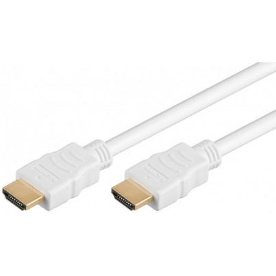 Cordon HDMI High speed Ethernet blanc 1m