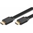 Cordon HDMI plat High speed Ethernet noir 1m