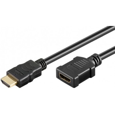 Rallonge HDMI High speed Ethernet noir 1m