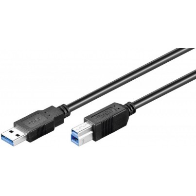 Cordon USB3.0 AB M/M 0,50m Noir
