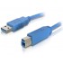 Cordon USB3.0 AB M/M 1m Bleu