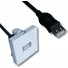 Plastron 45x45 USB équipé traversée +cordon