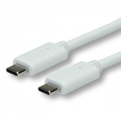 Cordon USB-C vers USB-C 50cm blanc