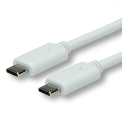 Cordon USB 3.1 type C 50cm blanc