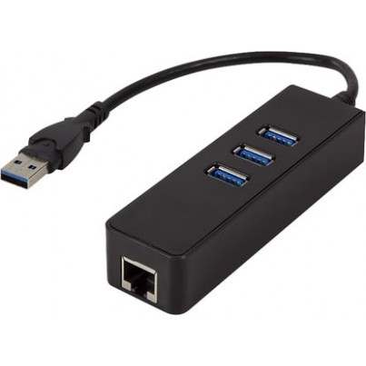 USB 3.0 vers RJ45 + Hub 3 ports