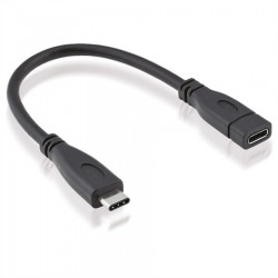 Cordon USB-C M/F 15cm